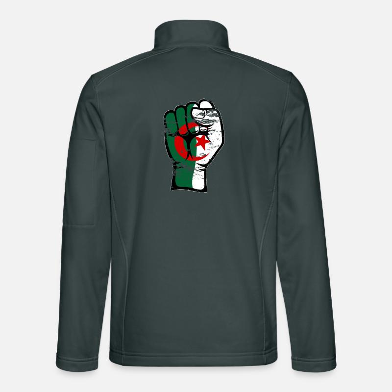Algerien Flagge Faust Hand Symbol used Unisex Softshelljacke