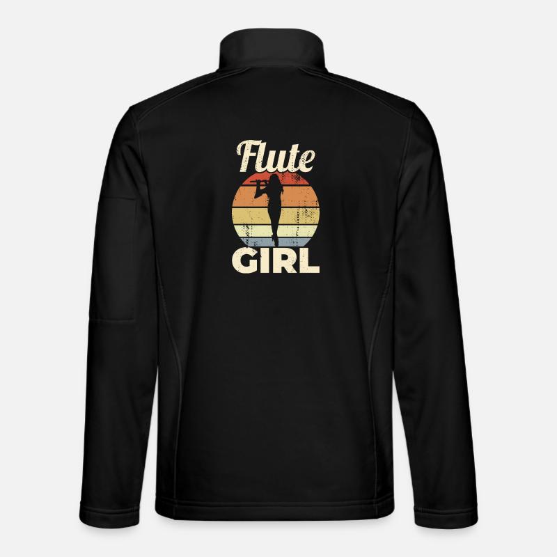 Funny Fluting Girl - Unisex Softshell Jacket - black