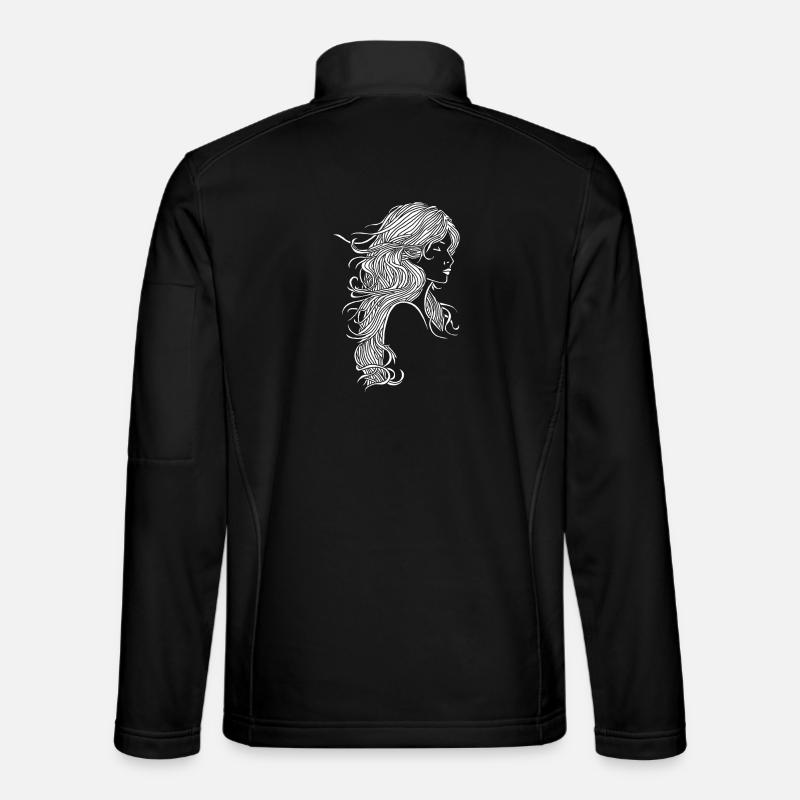 Fille aux cheveux blancs Veste en tissu softshell Unisexe