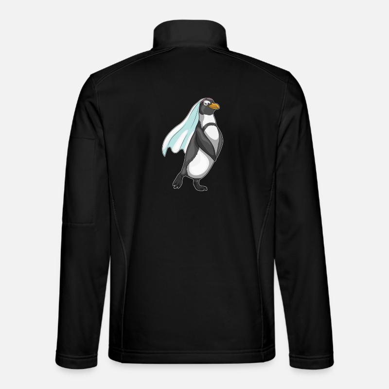 Pingouin voile de mariée mariage Veste en tissu softshell Unisexe