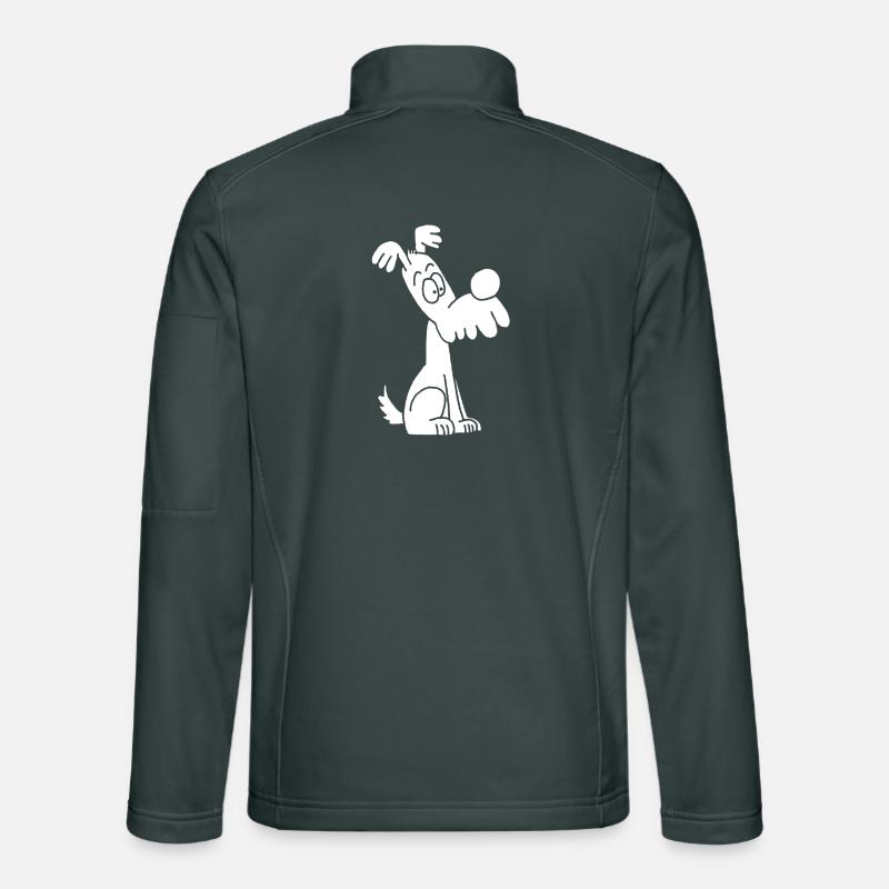 Funny and cute white dog Unisex Softshell Jacket