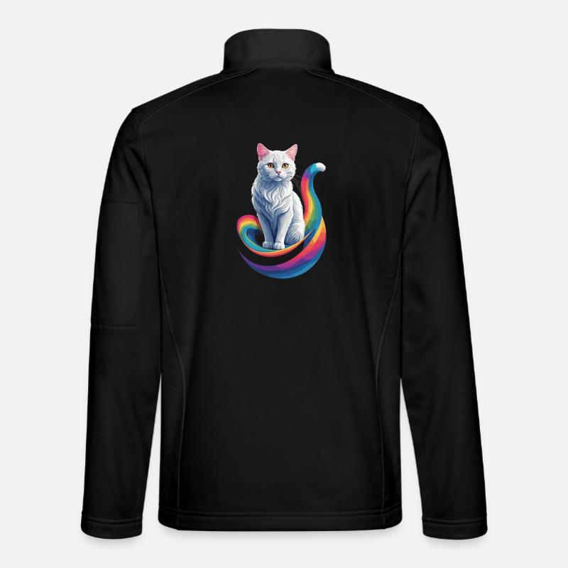 Cute Cat - Unisex Softshell Jacket - black