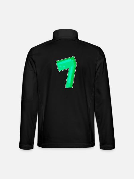 Number 7 Number Seven - Unisex Softshell Jacket - black - Back