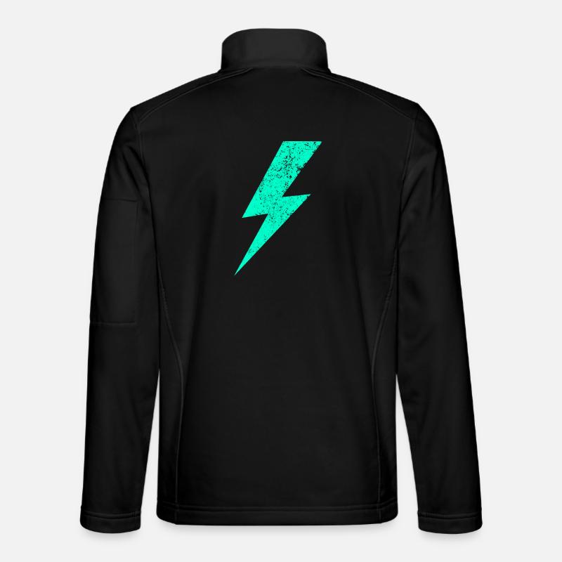 Elektrischer Blitz in Pastell - Unisex Softshelljacke - Schwarz