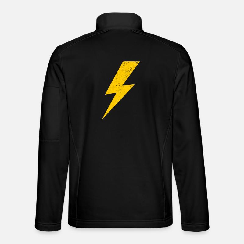 yellow bolt lightning Unisex Softshell Jacket