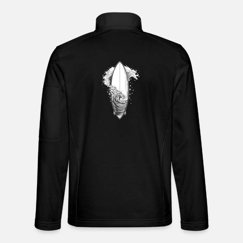 Surfboard Sketch - Unisex Softshell Jacket - black