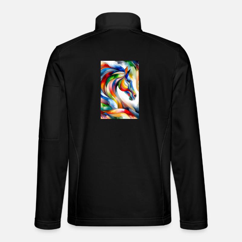 Cheval abstrait Veste en tissu softshell Unisexe