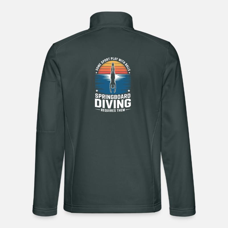 Diving diving board Unisex Softshell Jacket