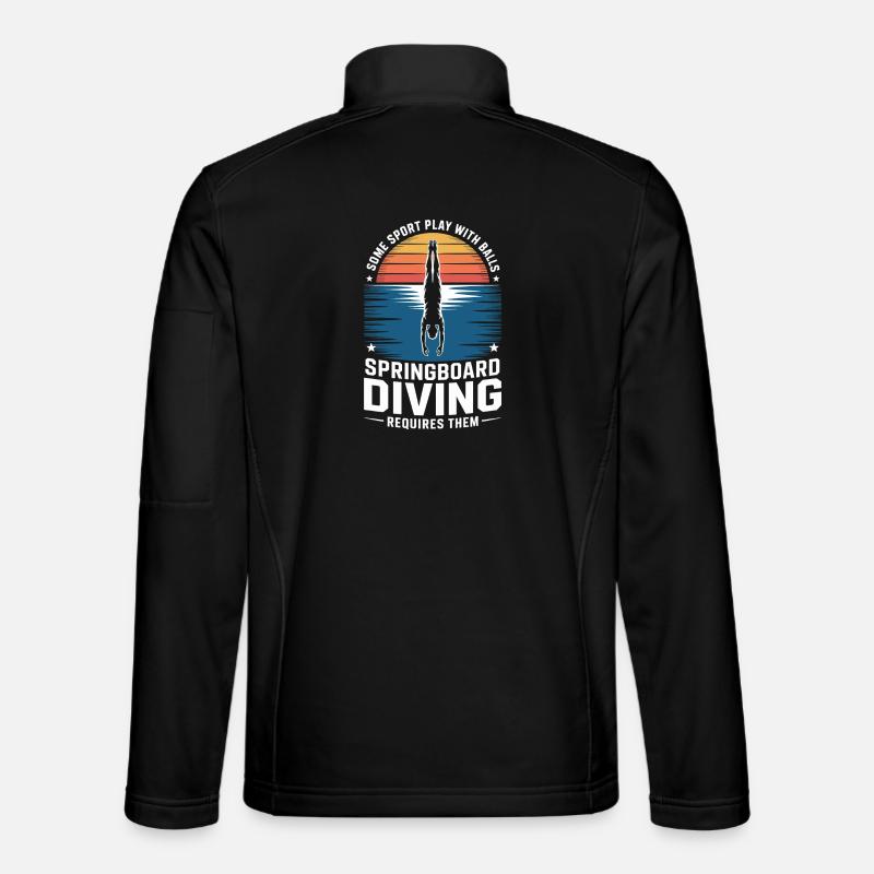 Diving diving board - Unisex Softshell Jacket - black