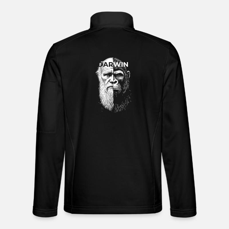 Portrait divisé du gorille de Darwin Veste en tissu softshell Unisexe
