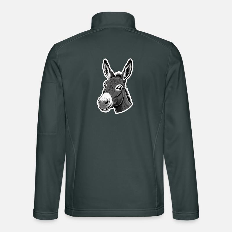 Curious Donkey – Charming & Funny Unisex Softshell Jacket