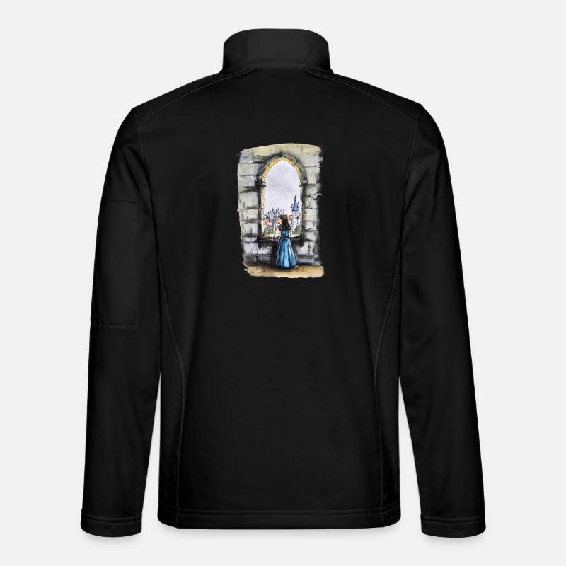 Fairytale Castle Window Dream - Unisex Softshell Jacket - black