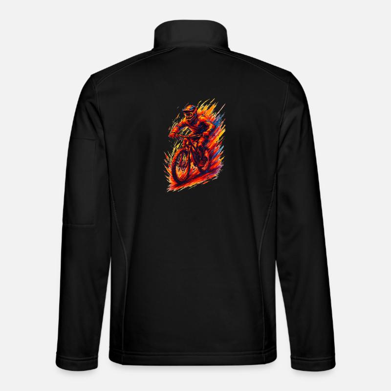 Mountainbiking Mountainbiker MTB cool Geschenk - Unisex Softshelljacke - Schwarz