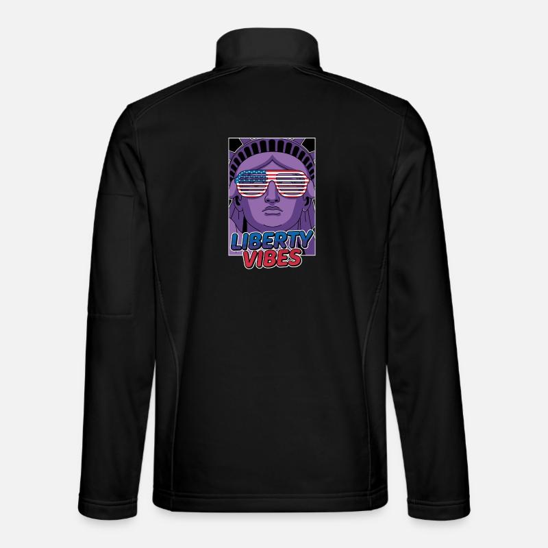 Liberty Vibes Freiheitsstatue - Unisex Softshelljacke - Schwarz