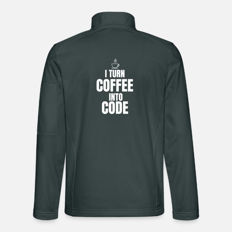 Je transforme le café en code Veste en tissu softshell Unisexe
