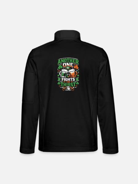 Un autre combat la soif | La Saint-Patrick - Veste en tissu softshell Unisexe - noir - Dos