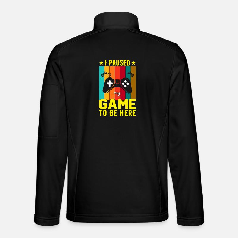 I Paused Game To Be Here - Unisex Softshell Jacket - black