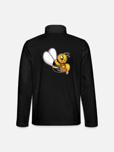 Industrious Honey Bee - Design - Unisex Softshell Jacket - black