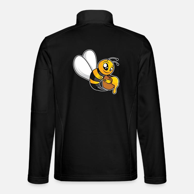Abeille mellifère industrieuse - Design - Veste en tissu softshell Unisexe - noir