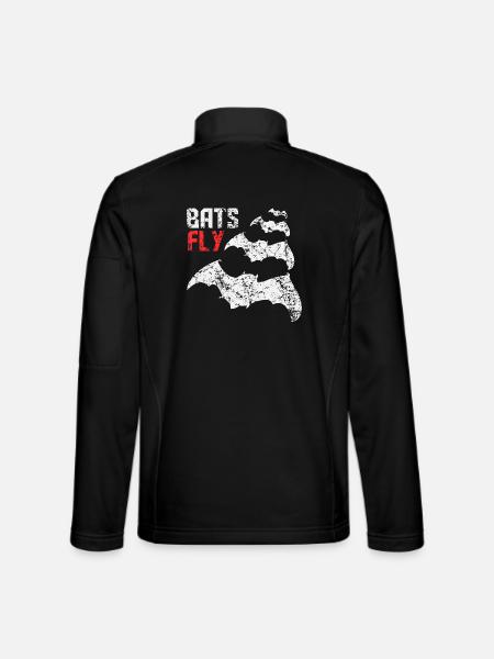 Bats Fly - Unisex Softshelljacke - Schwarz - Hinten
