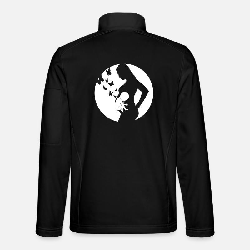 Mother - Baby - Pregnancy - Unisex Softshell Jacket - black