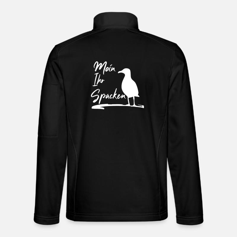 Moin Ihr Spacken - Unisex Softshelljacke - Schwarz
