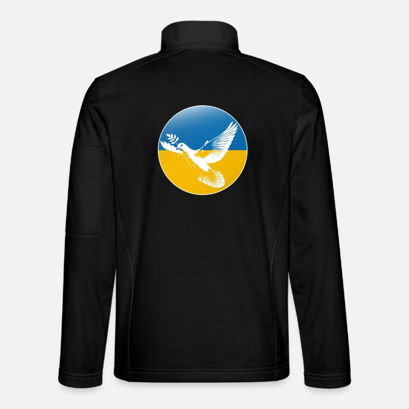 Ukraine dove of peace - Unisex Softshell Jacket - black