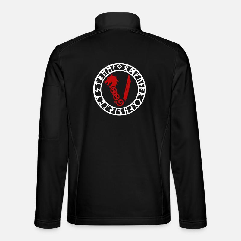Symbole des Vikings - Veste en tissu softshell Unisexe - noir