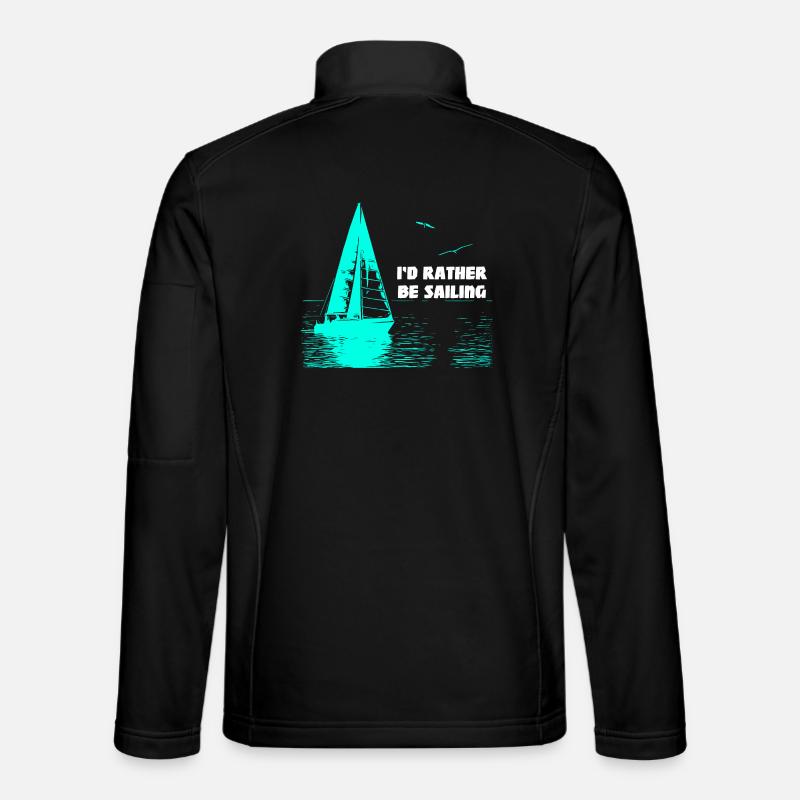 I'd rather be Sailing - Unisex Softshelljacke - Schwarz