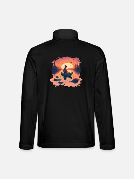 Pêcheurs en automne - Veste en tissu softshell Unisexe - noir