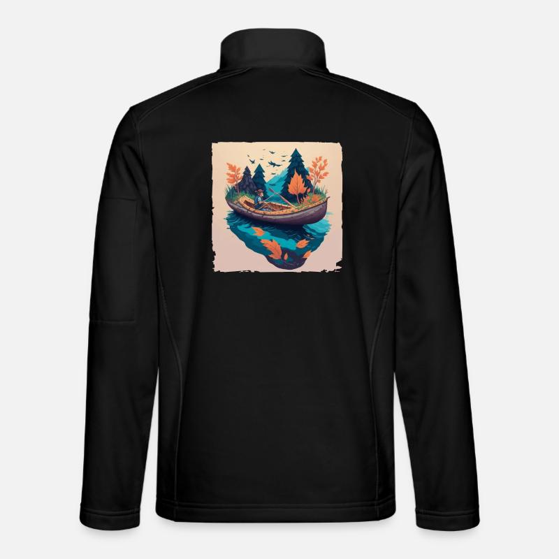 Fantastic angler in autumn Unisex Softshell Jacket