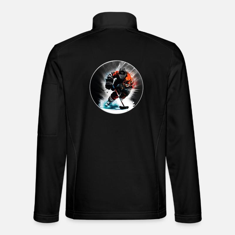 Eishockey - Unisex Softshelljacke - Schwarz