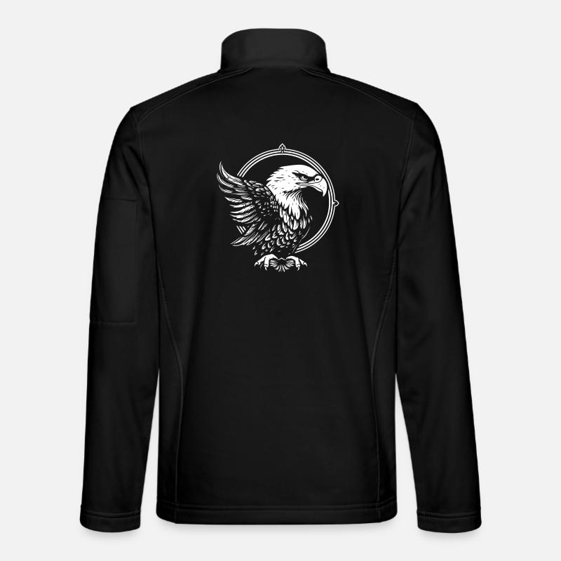 Aigle en cercle - Veste en tissu softshell Unisexe - noir