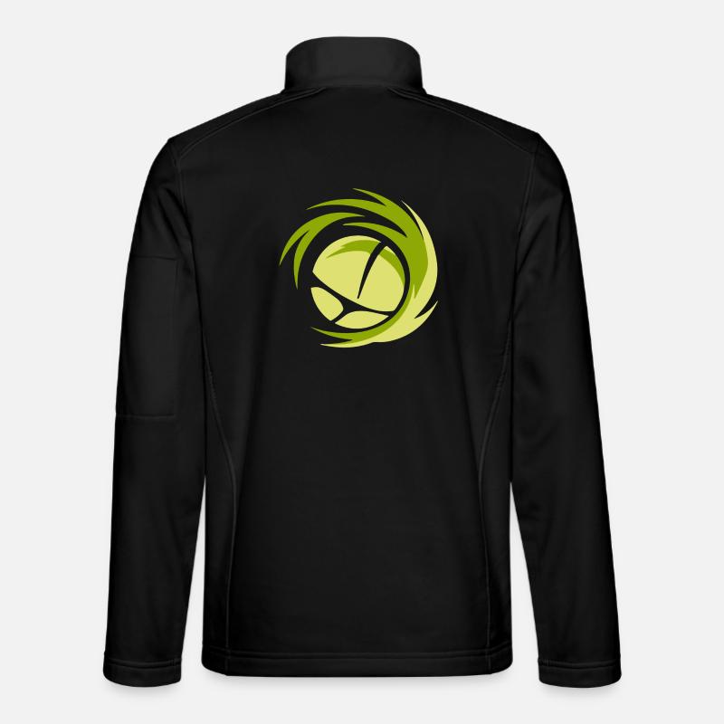 Minimalistisches Volleyball Logo - Unisex Softshelljacke - Schwarz