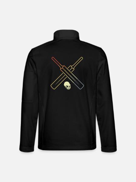 Vintage Cricket Equipment - Unisex Softshelljacke - Schwarz - Hinten