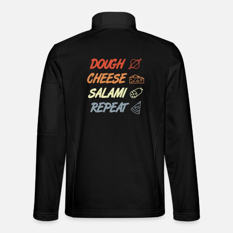 Drôle de dicton de pizza - Veste en tissu softshell Unisexe - noir
