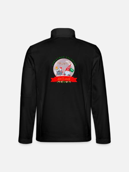 Weihnachtskalorien zählen nicht Kekse Rechner - Unisex Softshelljacke - Schwarz - Hinten