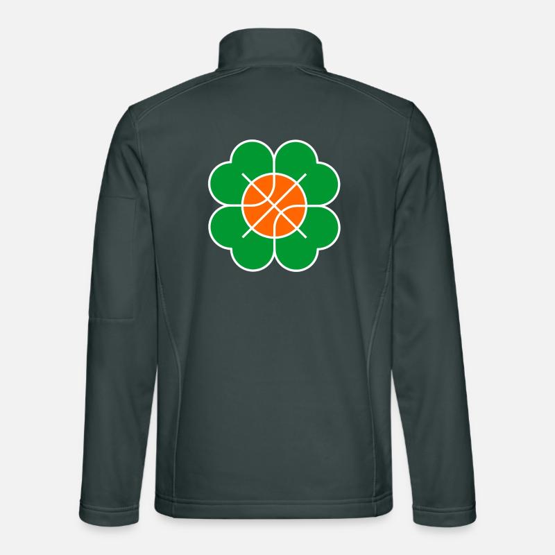 Fleur de basket-ball - Feuille de trèfle Veste en tissu softshell Unisexe