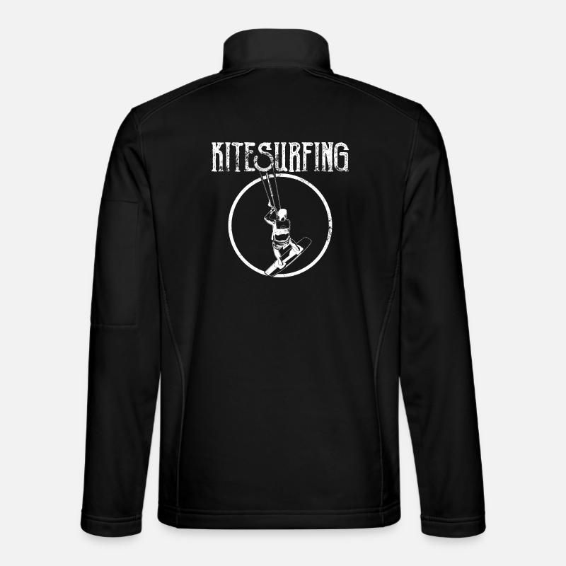 Kitesurf - Veste en tissu softshell Unisexe - noir