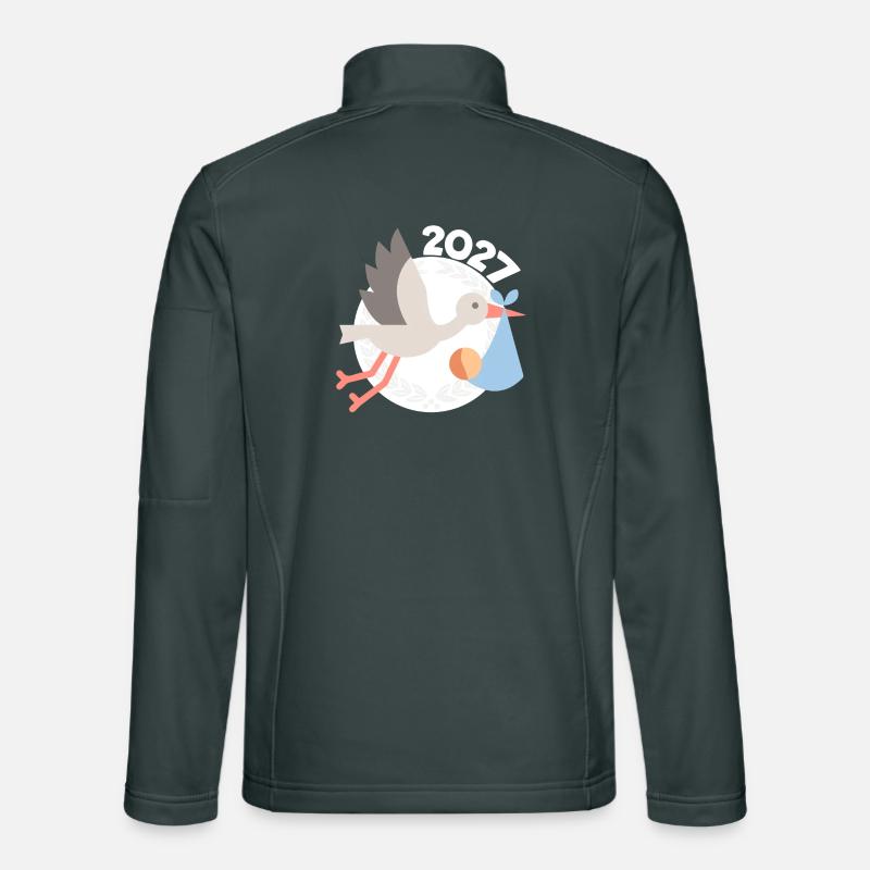 Cigogne avec bébé 2027 Veste en tissu softshell Unisexe