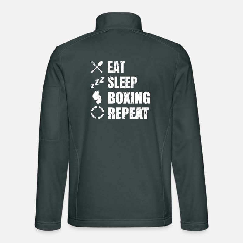 Eat Sleep Boxing Repeat Unisex Softshelljacke