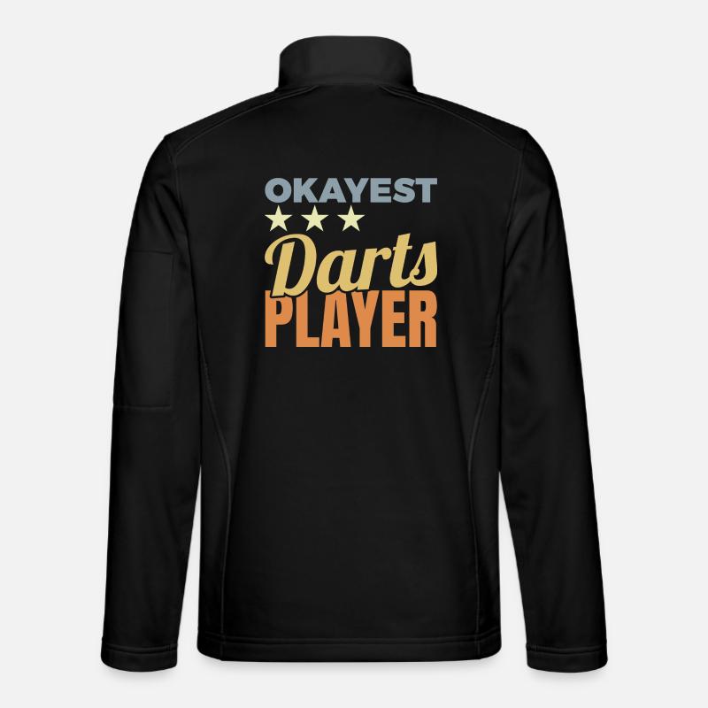 Okayest Darts Player - Unisex Softshelljacke - Schwarz