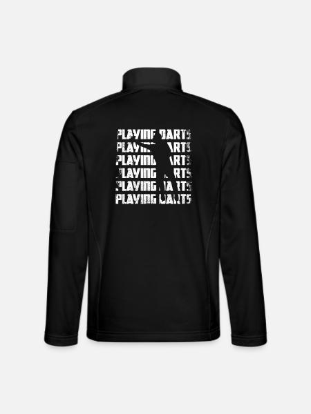 Playing darts - Unisex Softshell Jacket - black