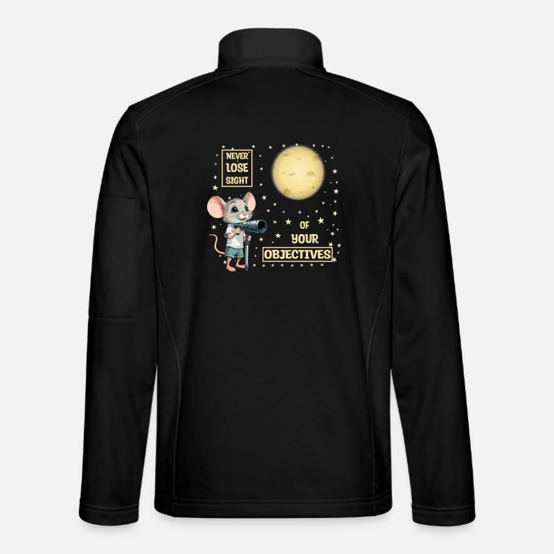Maus und Käse-Mond - Unisex Softshelljacke - Schwarz