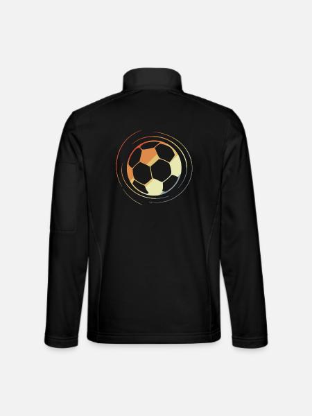 Football Drawing Retro Style - Unisex Softshell Jacket - black
