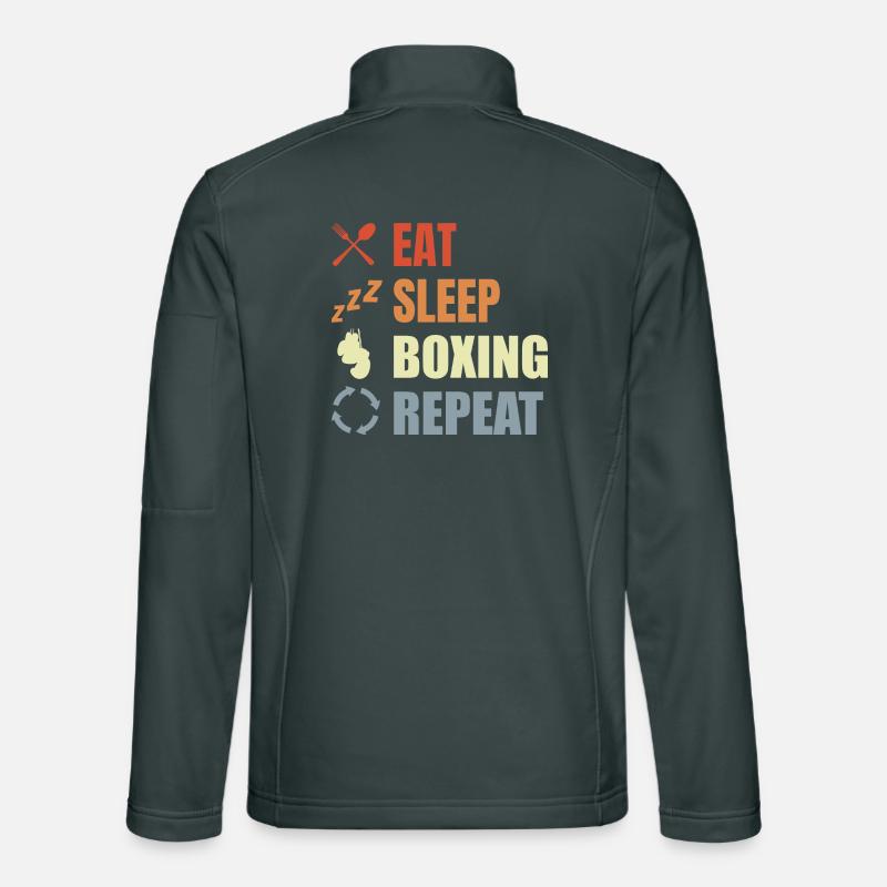 Eat Sleep Boxing Repeat Unisex Softshell Jacket