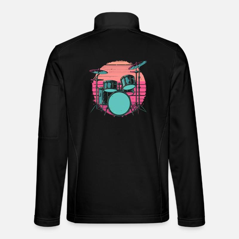 Batterie Synthwave - Veste en tissu softshell Unisexe - noir