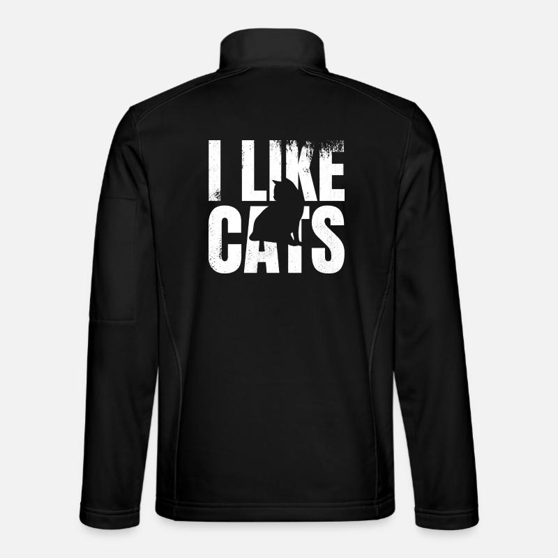 I like cats - Unisex Softshell Jacket - black