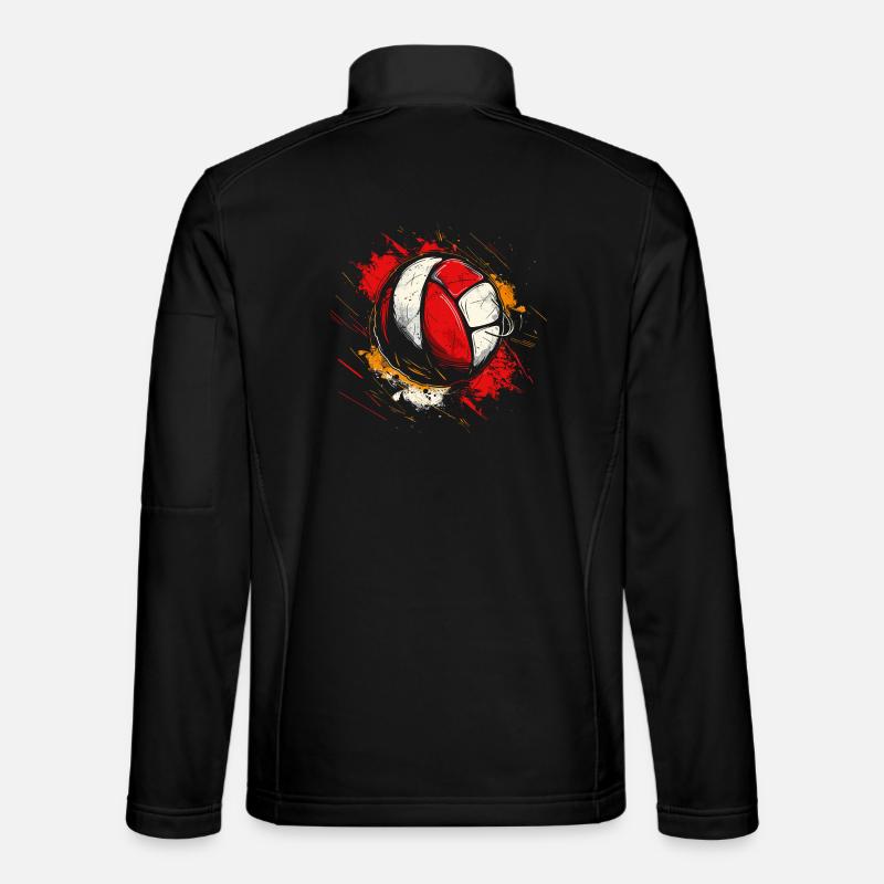 Dessin de volley-ball Veste en tissu softshell Unisexe
