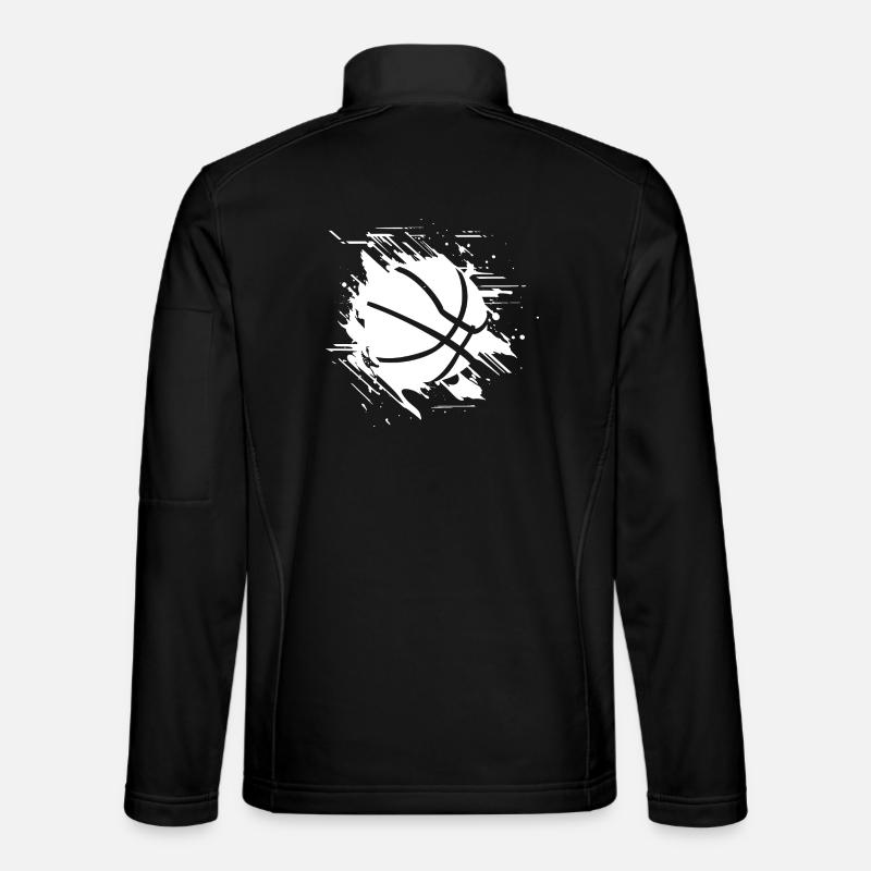 Basketball Graphics - Unisex Softshell Jacket - black